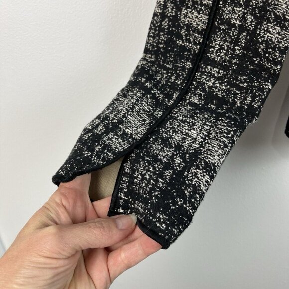 Lafayette 148 New York BlazerJacket Size 6 Black‎ Plaid Cotton Linen Academia - Picture 4 of 16